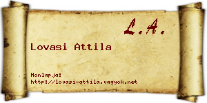Lovasi Attila névjegykártya